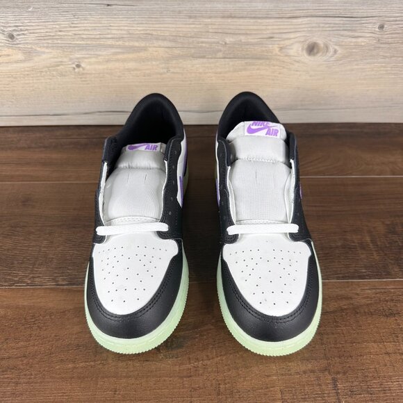 Nike Air Jordan 1 Low OG GS Size 7 Black Volt Tint HF0410 001 Glow in the Dark - Picture 4 of 9